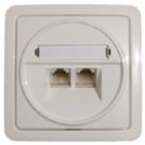 Masca priza telefon dubla alba Arcus Prodax